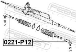 ���������� �������, ��������, ������ ����� ��� Nissan Sunny, Nissan Primera, Nissan Bluebird Febest 0221-P12 0221P12 ����