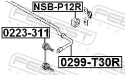 ���� ������������� Nissan Primera P11 1995.09-2001.01 ����. Febest 0223311 ����