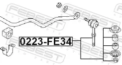 ���� ������������� �������� ������ ����� ��� Nissan Gloria, Nissan Laurel, Nissan Silvia febest 0223-fe34 febest 0223FE34 ����