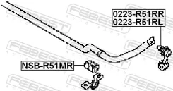 ���� ������������� Nissan Pathfinder R51M 2005.01-2014.11 ����. ����. Febest 0223R51RR ����