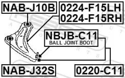 ����� | ����� ��� | Febest 0224F15LH 0224F15LH ����