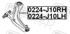 ����� Nissan Qashqai J10E 2006.12-2013.12 �����. ����. Febest 0224J10RH ����