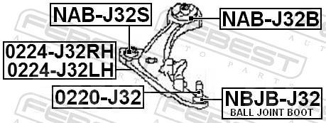     Febest [0224J32LH] 0224J32LH 