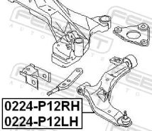 ����� �������� �������� ������ Nissan Primera P12 Febest 0224P12RH 0224P12RH ����