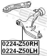 ����� 0224-Z50RH �������� ������ (54500-CC40B) 0224Z50RH ����