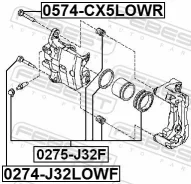 ������ ������������ ���������� �������� �������� ������ ����� ��� FORD Fiesta, Mazda CX-5, Nissan Tiida febest 0274-j32lowf 0274J32LOWF ����