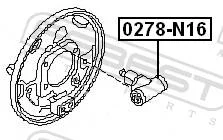 ������� ��������� ������ ������ ����� ��� Nissan Primera, Nissan Almera II, Nissan Bluebird febest 0278-n16 0278N16 ����