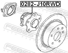 ��������� ���� RR R/L 0282-J10RWD 43202-JG200 Febest, ������ ������ 0282J10RWD ����