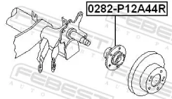 ������� � ����� ������ Nissan Primera P12E 2002.01-2007.05 0282-P12A44R Febest 0282P12A44R ����