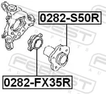 ������� ��� ����������, ������, ������, ����� ��� Nissan Elgrand, Infiniti FX Febest 0282-S50R 0282S50R ����