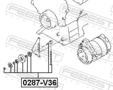 �������� ������ ��������� ����� ������������ ��� Nissan Elgrand, Nissan Stagea, Nissan Skyline Febest 0287-V36 0287V36 ����