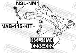 ���� ��������� ������ Nissan Tiida (C11) (2007-2014) [178Febest298002] 0298002 ����
