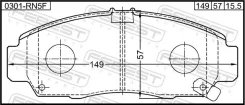 ������� ��������� Honda Civic 4D FD1 �����. (�����. ) (� ��������������� ���������) Febest 0301RN5F ����