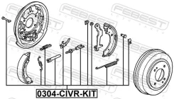 ������� ��������� ����������, ��������� �������� ��� Honda Civic, Honda Accord, Honda CR-V febest 0304-civr-kit 0304CIVRKIT ����