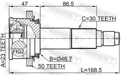���� �������� 23x46.7x30 | ��� ����/��� | Febest 0310HRV4WDA50 0310HRV4WDA50 ����