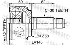 ���� �������� 32x68x30 Febest 0310RE20 0310RE20 ����