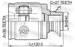 ���� ���������� ������ 30x40x27 Febest 0311Crvrh 0311CRVRH ����