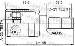 ���� ���������� ������ 23x35x23 0311-HRV4WDLH Febest 0311-HRV4WDLH 0311HRV4WDLH ����
