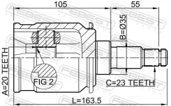 ���� ���������� 20x35x23 | ��� ����/��� | Febest 0311RELHR ����