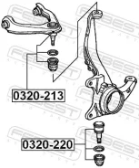 ����� ������� ��������� �������� ������ �������� ������, ����� ��� Honda Civic, Honda Accord, Honda CR-V Febest 0320-213 0320213 ����