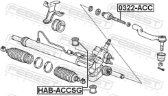 ���� �������, ��������, ������, ����� ��� Honda Accord, Honda Elysion, Nissan GT-R 3.8 Febest 0322-ACC 0322ACC ����