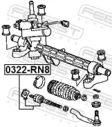 ���� �������, ��������, ������, ����� ��� Honda Stream Febest 0322-RN8 0322RN8 ����