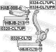 ����� ������� �������� ����� ��� Honda Accord, Acura TSX 2.4, Plymouth Barracuda [USA] Febest 0324-CL7UPL 0324CL7UPL ����