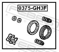���. �������� ����� �������� Febest 0375-GH3F 0375GH3F ����