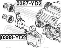 �������� ����� ���������� ����� ��� Honda Accord, Daewoo Nubira, LAND Rover Range Rover febest 0387-yd2 0387YD2 ����