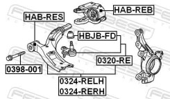 ���� 01125-S218E Nissan Pathfinder R51M 2005.01-2014.11 [EL] 0398-001 Febest 0398001 ����
