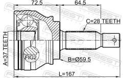 ���� �������� 37x59.5x28 Febest 0410CW6 0410CW6 ����