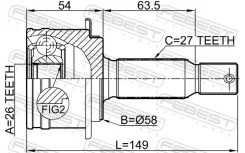 ���� ����� ������ Mitsubishi Outlander 06-12 0410-CWRR Febest 0410-CWRR 0410CWRR ����