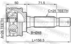 ���� Mitsubishi Lancer CY/CZ# 2007.03-2017.12 �����. ����. Febest 0410GA2RR ����