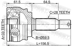 ���� �������� 33x59.5x28 Febest 0410GA 0410GA ����