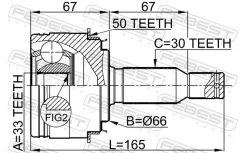 ���� �������� 33x66x30 Febest 0410V75A50 0410V75A50 ����