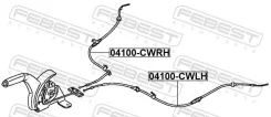 ���� ������� �������, ������ ��� Mitsubishi Outlander, Citroen C-Crosser, Peugeot 4007 Febest 04100-CWRH 04100CWRH ����