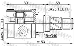 ���� ���������� 26x40x25 | ����� ����/��� | Febest ������� 0411A13 | �������� �� ��, ������, 5 ����� | �������� �� 12 ��� | ������ � ������� | �������...