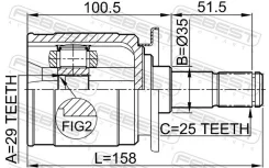 ���� Mitsubishi Airtrek/Outlander CU2-5W 2001.11-2008.12 �����. ����. Febest 0411CU20RR ����