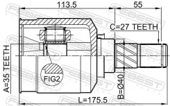 ���� ���������� ����� 35x40x27 Febest 0411CW5LH 0411CW5LH ����