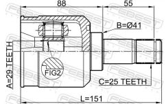 ���� ���������� 29x41x25 Febest 0411CY2AT 0411CY2AT ����
