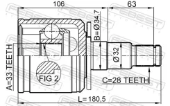 ���� ���������� ����� Febest 0411-KB4LH 0411KB4LH ����