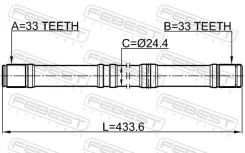������� Mitsubishi ASX GA0# 2012.09-2015.11 ���. Febest 0412GACVTLH ����
