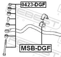 ���� ������������� �������� ������, ����� ��� Mitsubishi Carisma, Mitsubishi Space STAR, Mitsubishi Mirage VI Febest 0423-DGF 0423DGF ����