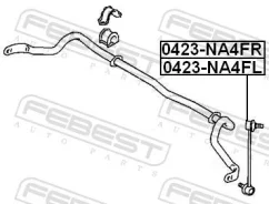 ���� MMC SpaceWagon FR Lh Febest 0423-NA4FL 0423NA4FL, �����/������ �������� 0423NA4FL ����