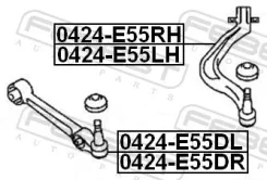 ����� ������ �������� ����� ��� Mitsubishi Galant, Mitsubishi Eclipse II, Chrysler Sebring Febest 0424-E55LH 0424E55LH ����