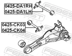 ������� ����, ������, ������, ����� ��� Mitsubishi Carisma, Mitsubishi Space STAR Febest 0425-DA1RH 0425DA1RH ����