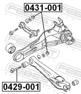 ���� � ������������ ������ ������ ����� ��� Mitsubishi Lancer, Mitsubishi Mirage, Volvo S40 febest 0429-001 0429001 ����