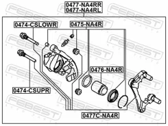 ������ ������������ ���������� �������� ������ ������ ����� ��� Mitsubishi Lancer, Mitsubishi Outlander, Nissan Tiida febest 0474-cslowr 0474CSLOWR ��...