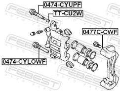 ������ ������������ ���������� �������� �������� ������ ����� ��� Mitsubishi Pajero, Mitsubishi Lancer, Mitsubishi Outlander febest 0474-cylowf 0474CY...