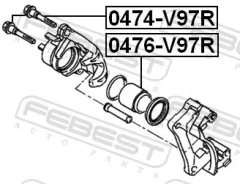 ������ ������������ �������� ���������� �������, ������, ������, ����� ��� Mitsubishi Pajero, Toyota Sequoia, Toyota Tundra Febest 0474-V97R 0474V97R...